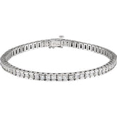 2/5 CT. T.W. Diamond Tennis Bracelet in 14K White Gold - LA DIAMOND